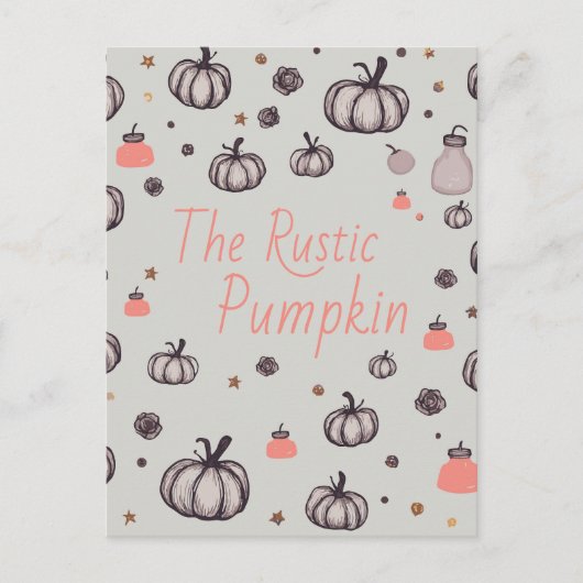 De rustieke pompoen briefkaart (Voorkant)