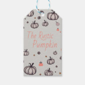De rustieke pompoen cadeaulabel (Voorkant)