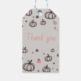 De rustieke pompoen cadeaulabel