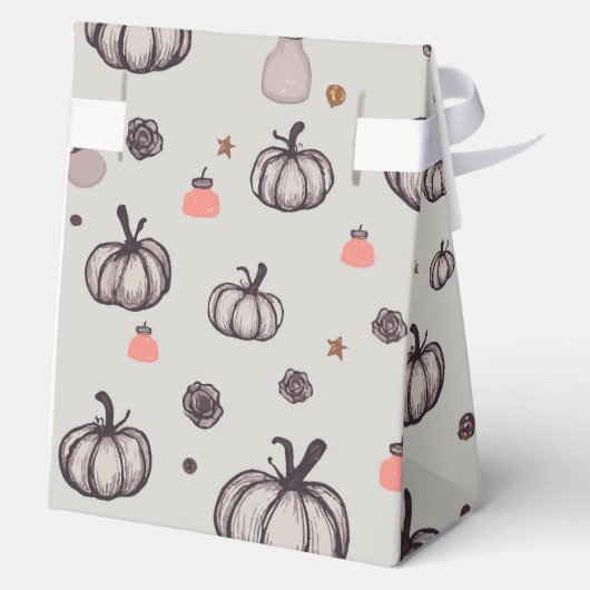 De rustieke pompoen (grijs) bedankdoosjes (Achterkant)