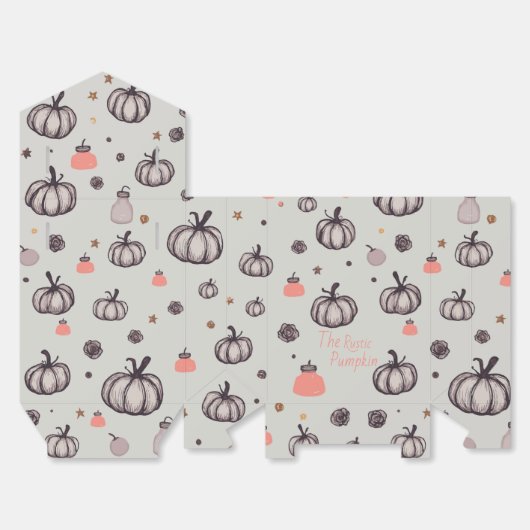 De rustieke pompoen (grijs) bedankdoosjes (Ongevouwen)
