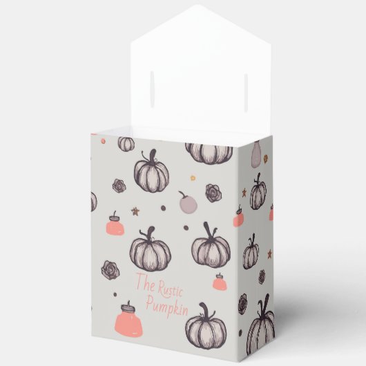 De rustieke pompoen (grijs) bedankdoosjes (Open)