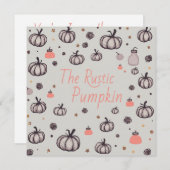 De rustieke pompoen kaart (Voorkant / Achterkant)