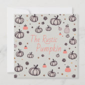 De rustieke pompoen kaart (Voorkant)