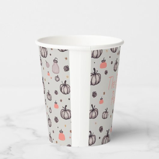 De rustieke pompoen papieren bekers (Rechts)