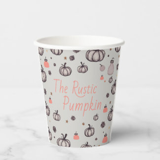 De rustieke pompoen papieren bekers