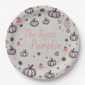 De rustieke pompoen papieren bordje (Voorkant)