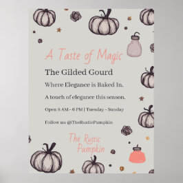 De rustieke pompoen poster