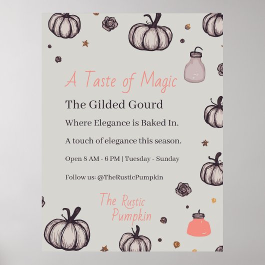 De rustieke pompoen poster (Voorkant)