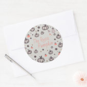 De rustieke pompoen ronde sticker (Envelop)