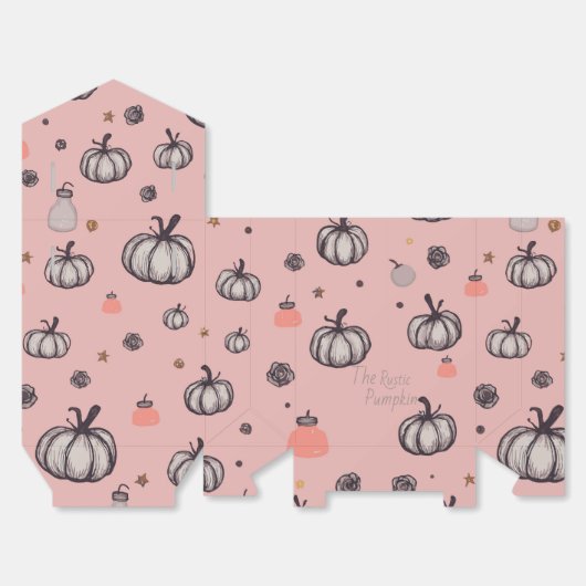 De rustieke pompoen (roze) bedankdoosjes (Ongevouwen)