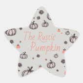 De rustieke pompoen ster sticker (Voorkant)