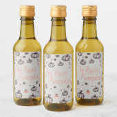 De rustieke pompoen wijn etiket (Flessen)