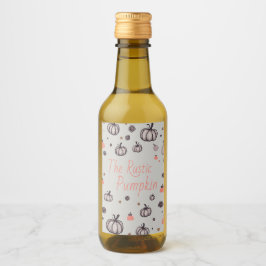 De rustieke pompoen wijn etiket