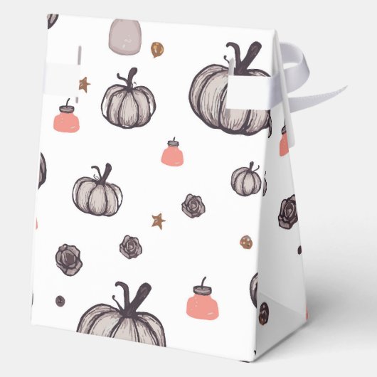De rustieke pompoen (wit) bedankdoosjes (Achterkant)
