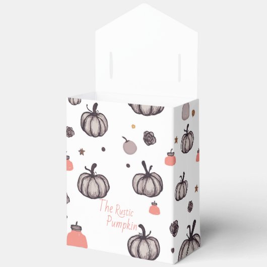 De rustieke pompoen (wit) bedankdoosjes (Open)