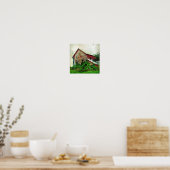 De Rustieke Rode Schuur Poster (Keuken)
