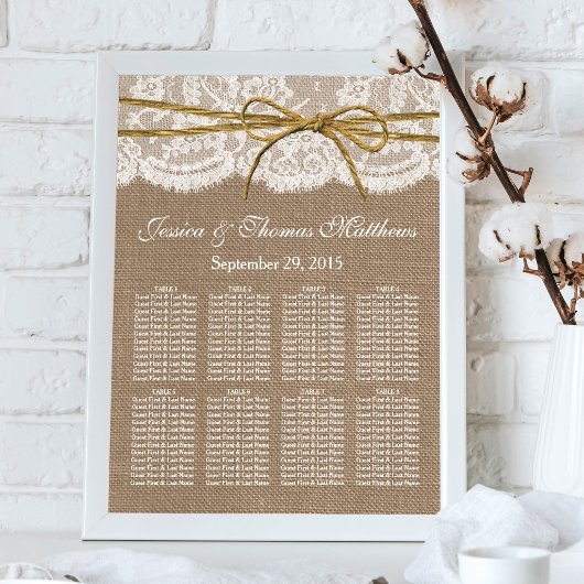 De Rustieke Touw Boog Bruiloft Collectie Poster