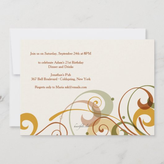 De rustieke Uitnodiging van de Foto van (Achterkant)