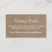 De rustieke Zonnebloem Bruiloft Collectie Website Informatiekaartje (Achterkant)