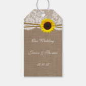De rustieke Zonnebloem Collectie Labels Cadeaulabel (Voorkant)