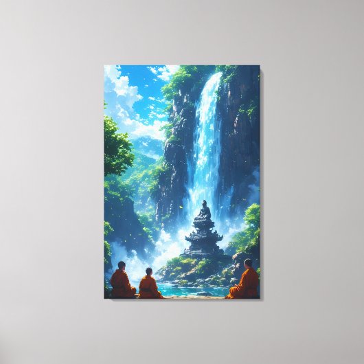 De rustige beklimming van de monniken canvas afdruk (Voorkant)