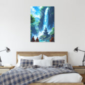De rustige beklimming van de monniken canvas afdruk (Insitu (Slaapkamer))