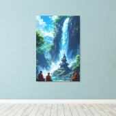 De rustige beklimming van de monniken canvas afdruk (Insitu (Houten vloer))