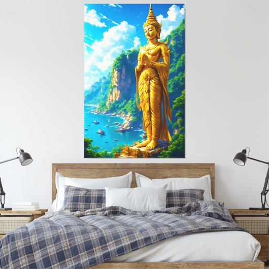 De rustige beschermer canvas afdruk (Insitu (Slaapkamer))