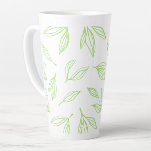 De rustige cup latte mok (Linkerhoek)