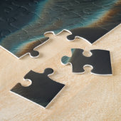 De rustige dans van herfstbladeren in koel water legpuzzel (Zijkant)