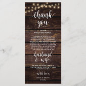 De rustige lichten van het Koord, Plaats die Dank Programmakaart (Voorkant)