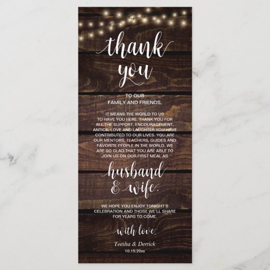 De rustige lichten van het Koord, Plaats die Dank Programmakaart (Voorkant)