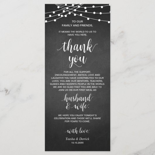 De rustige lichten van het Koord, Plaats die Dank Programmakaart (Voorkant)