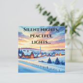 De rustige omhelzing van de winter feestdagenkaart (Staand voorkant)