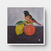 De rustige pose van de Oriole Schilderij door Alfr Fotoplaat (Voorkant)