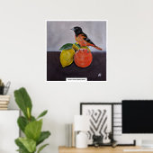 De rustige pose van de Oriole Schilderij van Alfre Poster (Thuiskantoor)