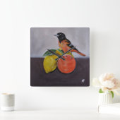 De rustige pose van de Oriole Schilderij van Alfre Vierkante Klok (Huis)