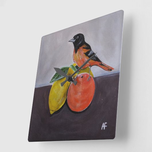 De rustige pose van de Oriole Schilderij van Alfre Vierkante Klok (Hoek)