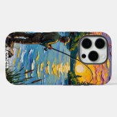 De rustige wateren van Sunset Angler Case-Mate iPhone Case (Achterkant (horizontaal))