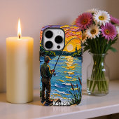 De rustige wateren van Sunset Angler iPhone Hoesje