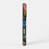 De rustige wateren van Sunset Angler iPhone Hoesje (Rechterkant)