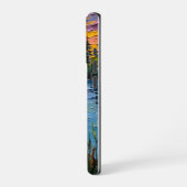 De rustige wateren van Sunset Angler iPhone Hoesje (Linkerkant)