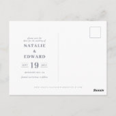 de rustige waterverf trouwring sparen de datum briefkaart (Achterkant)