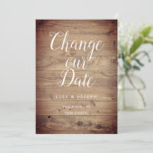 De Rustische Verandering van het manuscript de Dat Save The Date (Staand voorkant)