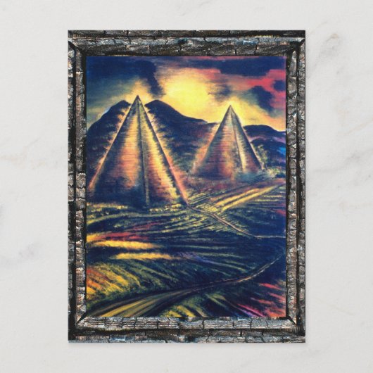 De rustplaats, piramiden briefkaart (Voorkant)