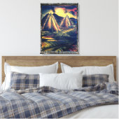 De rustplaats, piramiden canvas afdruk (Insitu (Slaapkamer))