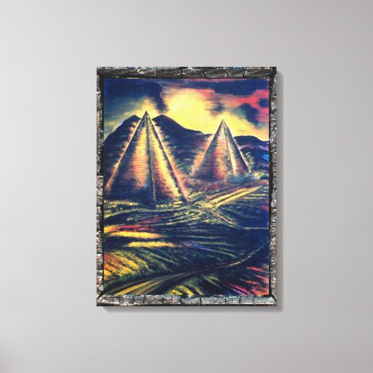De rustplaats, piramiden canvas afdruk (Voorkant)