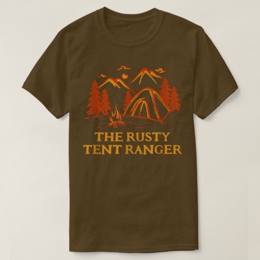 De Rusty Tent Ranger Camping Friends Camper Buddy T-shirt (Design voorkant)