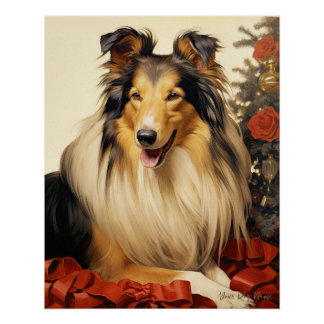 De ruwe Collie Hond 003 - Odessa Leyendecker Perfect Poster